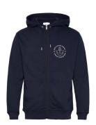 Hook Hooded Zip Sweatshirt Tops Sweat-shirts & Hoodies Hoodies Navy Ma...