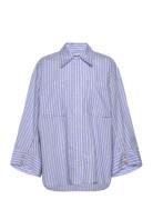 Lynne Tops Shirts Long-sleeved Blue Munthe