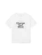 Wwbobby Tee Change 25220 Tops T-shirts Short-sleeved White WOOD WOOD