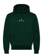 Logo Double-Knit Hoodie Tops Sweat-shirts & Hoodies Hoodies Green Polo...