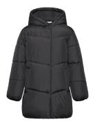 Hood Quilted Coat Toppatakki Black Mango