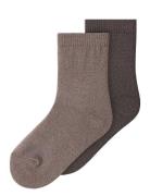 Nmfwakta Wo/Vi 2P Sock Sukat Brown Name It