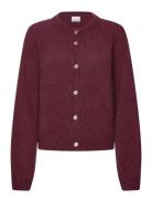 Kae Knit Cardigan Tops Knitwear Cardigans Burgundy Noella