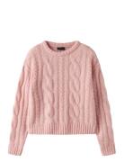 Nlfnaible Ls Short Knit Tops Knitwear Pullovers Pink LMTD
