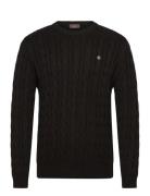 Nathan Cable Ck Tops Knitwear Round Necks Brown Morris