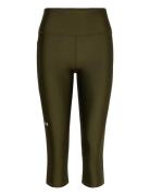 Tech Hi Capri Sport Running-training Tights Khaki Green Under Armour