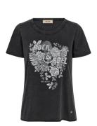 Mmfango O-Ss Tee Tops T-shirts & Tops Short-sleeved Black MOS MOSH