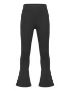 Flared Cotton Leggings Bottoms Leggings Black Mango