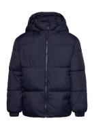 Hood Puffer Coat Toppatakki Navy Mango