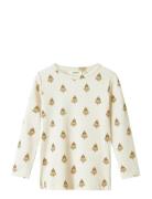 Nmflavo Eva Ls Slim Top Lil Tops T-shirts Long-sleeved T-shirts Cream ...