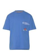 Tnpauli Os S_S Tee Tops T-shirts Short-sleeved Blue The New