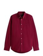 Flex Poplin Solid Rf Shirt Tops Shirts Casual Burgundy Tommy Hilfiger