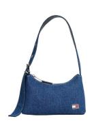 Tjw Cool Denim Shoulder Bag Bags Top Handle Bags Blue Tommy Hilfiger