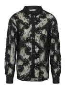 Crrory Shirt Tops Shirts Long-sleeved Black Cream