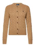 Cable-Knit Wool-Cashmere Cardigan Tops Knitwear Cardigans Beige Polo R...