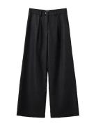 Nathaliasw Trousers Bottoms Trousers Straight Leg Black Sofie Schnoor