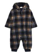 Suit Teddy W. Lining Jumpsuit Haalari Blue Minymo