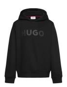 Hooded Sweatshirt Tops Sweat-shirts & Hoodies Hoodies Black Hugo Kids