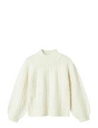 Nkfnadalie Ls Knit Tops Knitwear Pullovers Cream Name It
