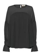 Slharietta Blouse Ls Tops Blouses Long-sleeved Black Soaked In Luxury