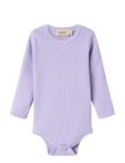 Plain Body Ls Bodies Long-sleeved Purple MarMar Copenhagen