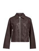 Objemia L/S Oz Croc Jacket 140 Nahkatakki Brown Object