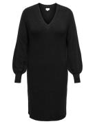 Carkatia Ls V-Neck Dress Knt Noos Polvipituinen Mekko Black ONLY Carma...