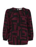 Kalorina Amber Blouse Tops Blouses Long-sleeved Red Kaffe