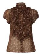 Liljasz Crinkle Ss Shirt Tops Blouses Short-sleeved Beige Saint Tropez