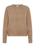 Kaniel Crew Neck Pullover Tops Knitwear Jumpers Beige Kaffe