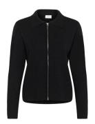 Kavisja Polo Cardigan Tops Knitwear Cardigans Black Kaffe