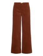 Ericafv Bottoms Trousers Wide Leg Brown FIVEUNITS
