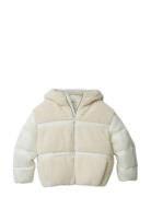 Teddy Shiny Puffer Jacket Toppatakki Cream Calvin Klein