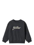 Sweatshirt L/S Sander Tops Sweat-shirts & Hoodies Sweat-shirts Navy Wh...