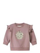 Nbfnilda Ls Sweat Bru Tops Sweat-shirts & Hoodies Sweat-shirts Pink Na...