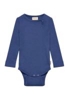 Body L/S Modal Bodies Long-sleeved Blue Petit Piao