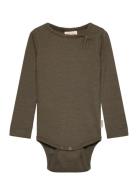 Body L/S Modal Bodies Long-sleeved Khaki Green Petit Piao