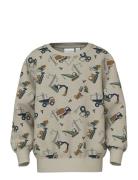 Nmmvimo Ls Nreg Aop Sweat Bru Tops Sweat-shirts & Hoodies Sweat-shirts...