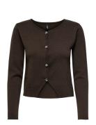 Onlscarlett Ls Button Cardigan Knt Tops Knitwear Cardigans Brown ONLY