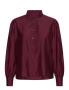 Ihkarlani Sh Tops Blouses Long-sleeved Burgundy ICHI