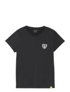 T-Shirt Glitterprint Tops T-shirts Short-sleeved Black Indian Blue Jea...