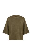 Sc-Orlean Tops Knitwear Jumpers Khaki Green Soyaconcept