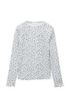 Floral-Print T-Shirt Tops T-shirts & Tops Long-sleeved Cream Mango