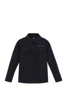 Shirt Jacket Twill Stretch Ohut Takki Kuoritakki Black Indian Blue Jea...