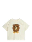 Bear Sp Ss Tee Tops T-shirts Short-sleeved Cream Mini Rodini