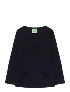 Baby Rib Cardigan Tops Knitwear Cardigans Navy FUB