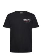 Graphic Ss T-Shirt Tops T-shirts Short-sleeved Black GANT