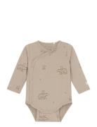 Wrap Body Ls Bodies Long-sleeved Beige Fixoni