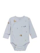 Wrap Body Ls Bodies Long-sleeved Blue Fixoni