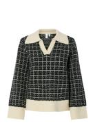 Yaslivia Ls V-Neck Knit Pullover Noos Tops Knitwear Jumpers Black YAS